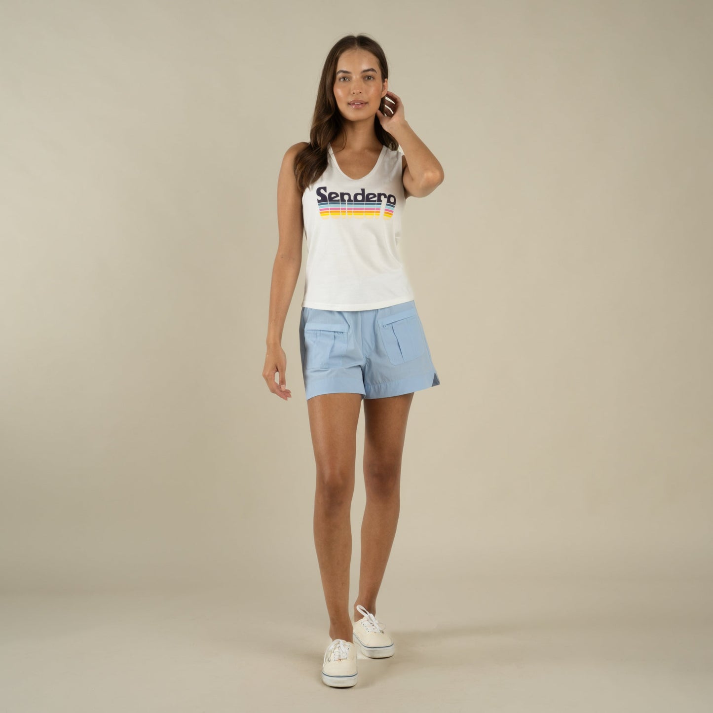 Retro Logo Tank Top - Vintage White