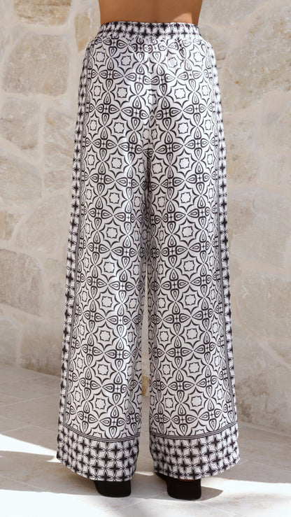 Ollie Pants - Black / White Print