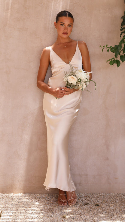 Ziah Maxi Dress - Soft Gold