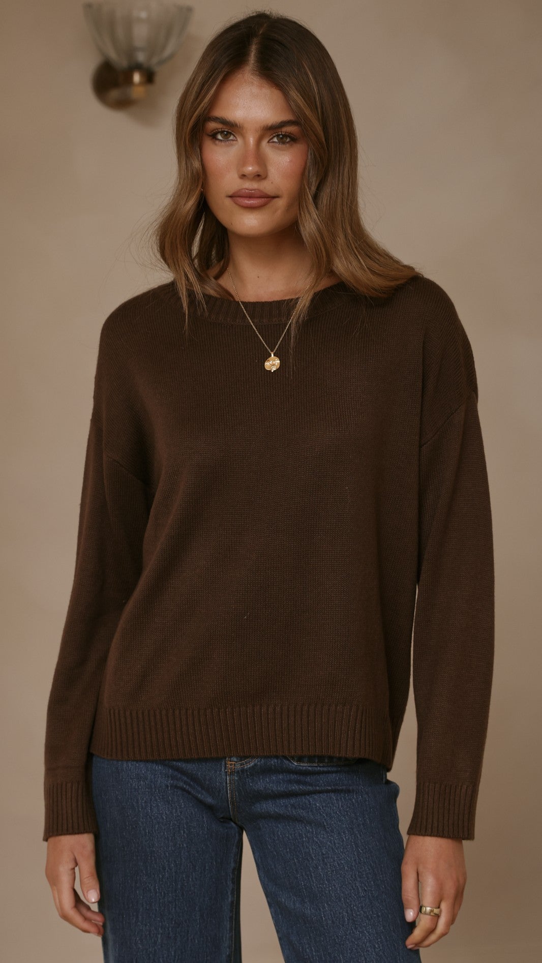 Victoria Long Sleeve Top - Chocolate