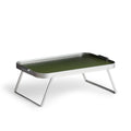 Lap Tray in Olive Green with Silver Surrounds