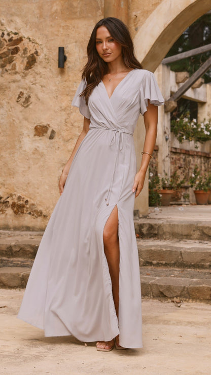 Charlize Maxi Dress - Silver