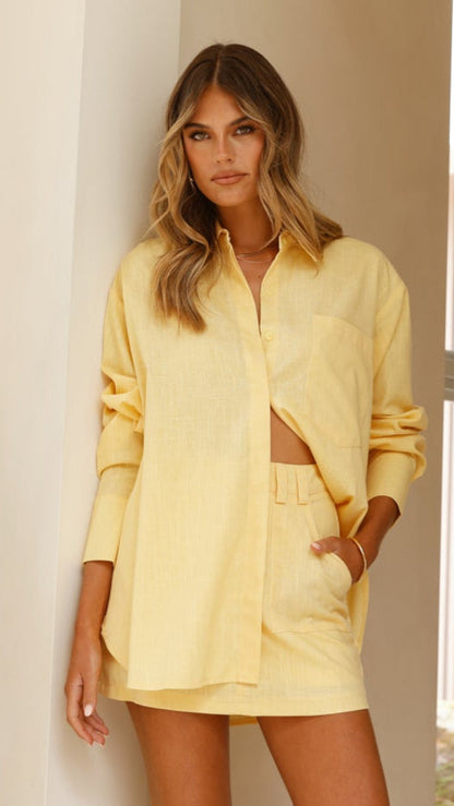 Charla Mini Skort - Yellow