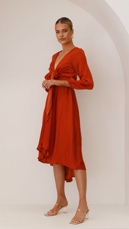 Starry Nights Dress - Rust