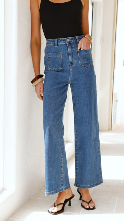 Macadrian Jeans - Mid Blue Denim