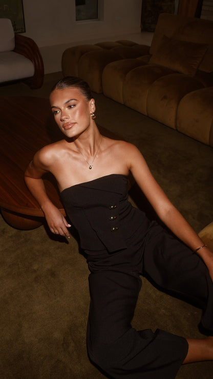 Payton Strapless Top - Black