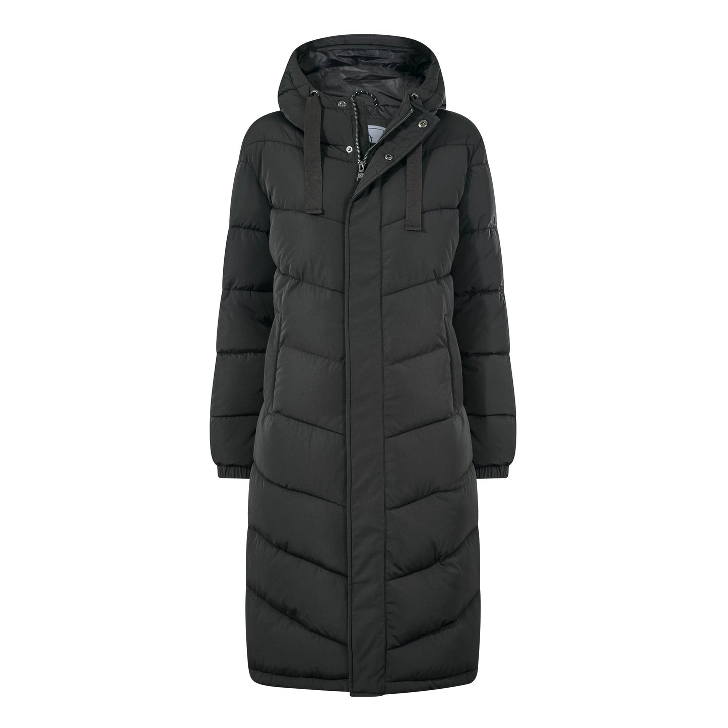 Raleigh Womens Long Insulated Jacket - Washed Black