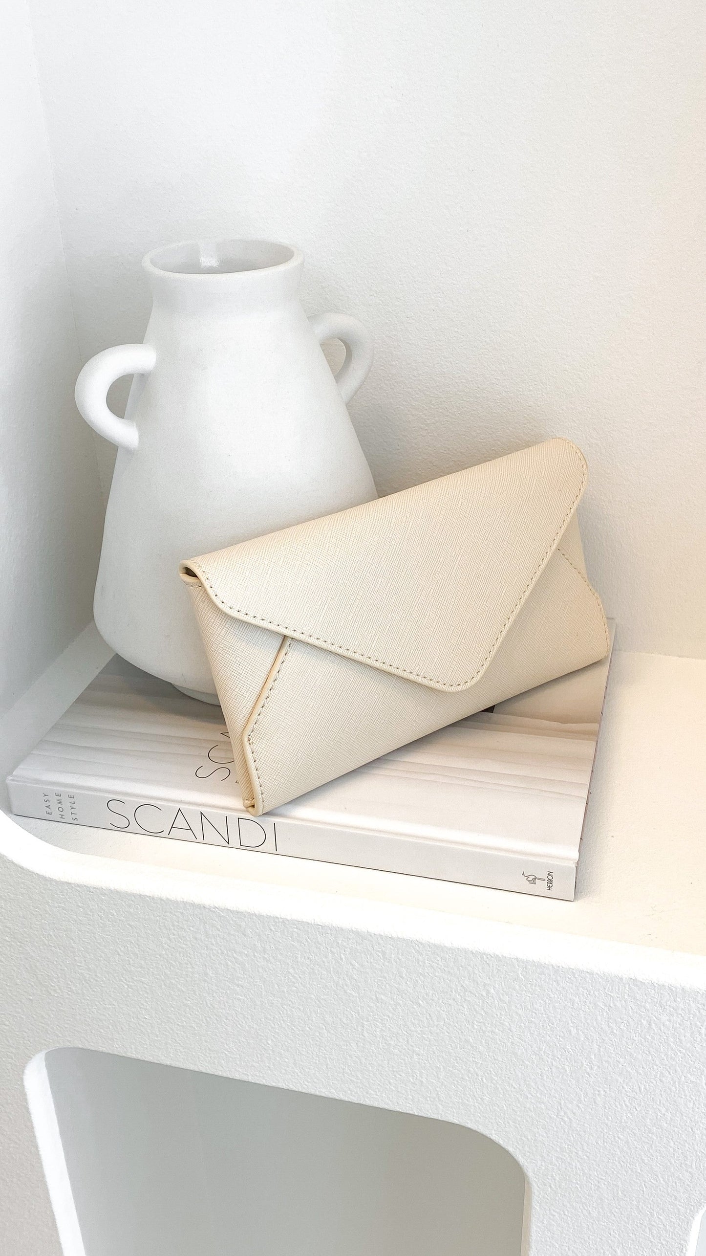 Carmen Envelope Cross Body Bag - Cream