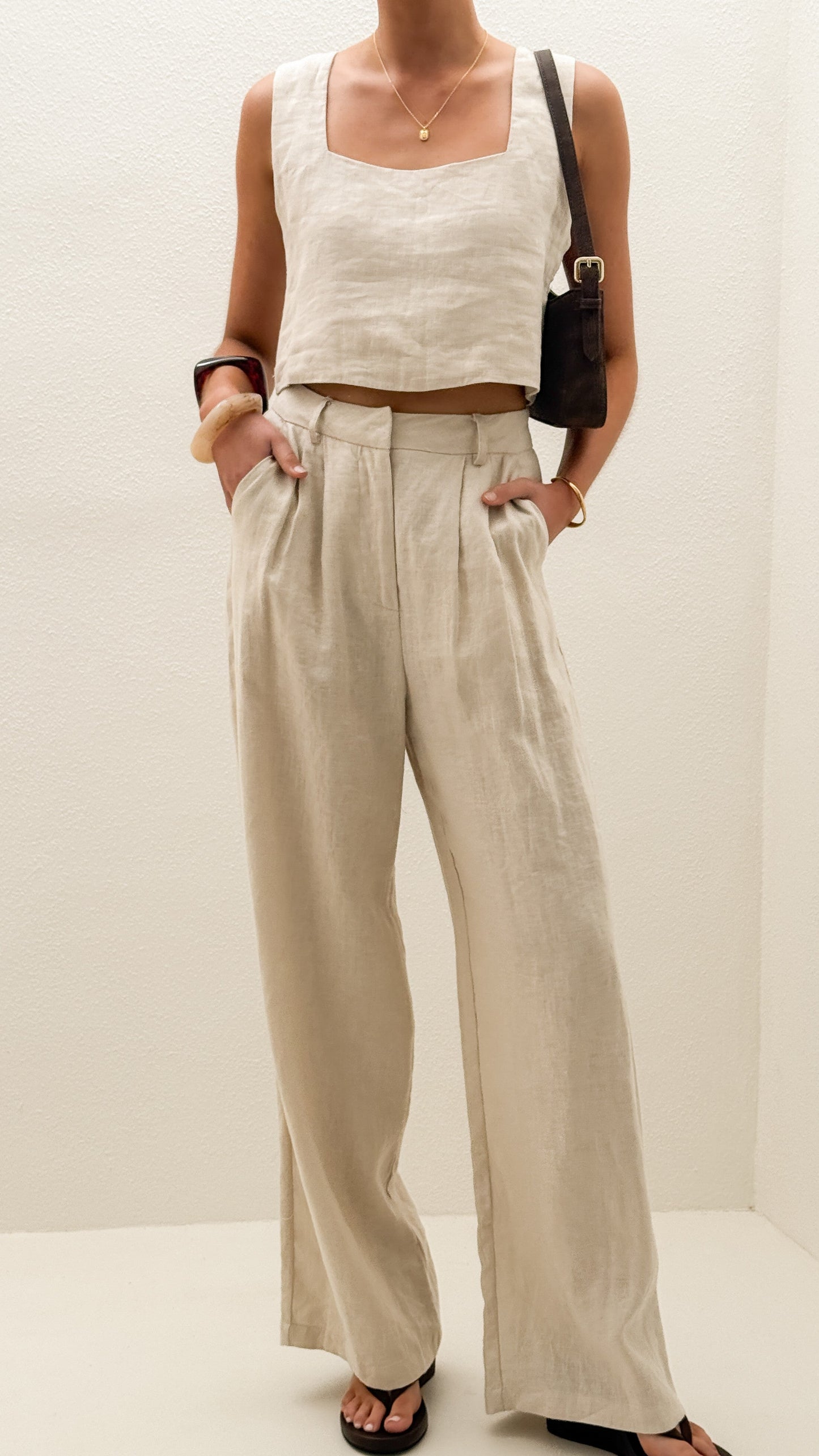 Tillie Crop Top - Oatmeal