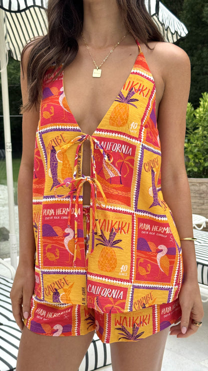 Octavia Shorts - Aloha Orange