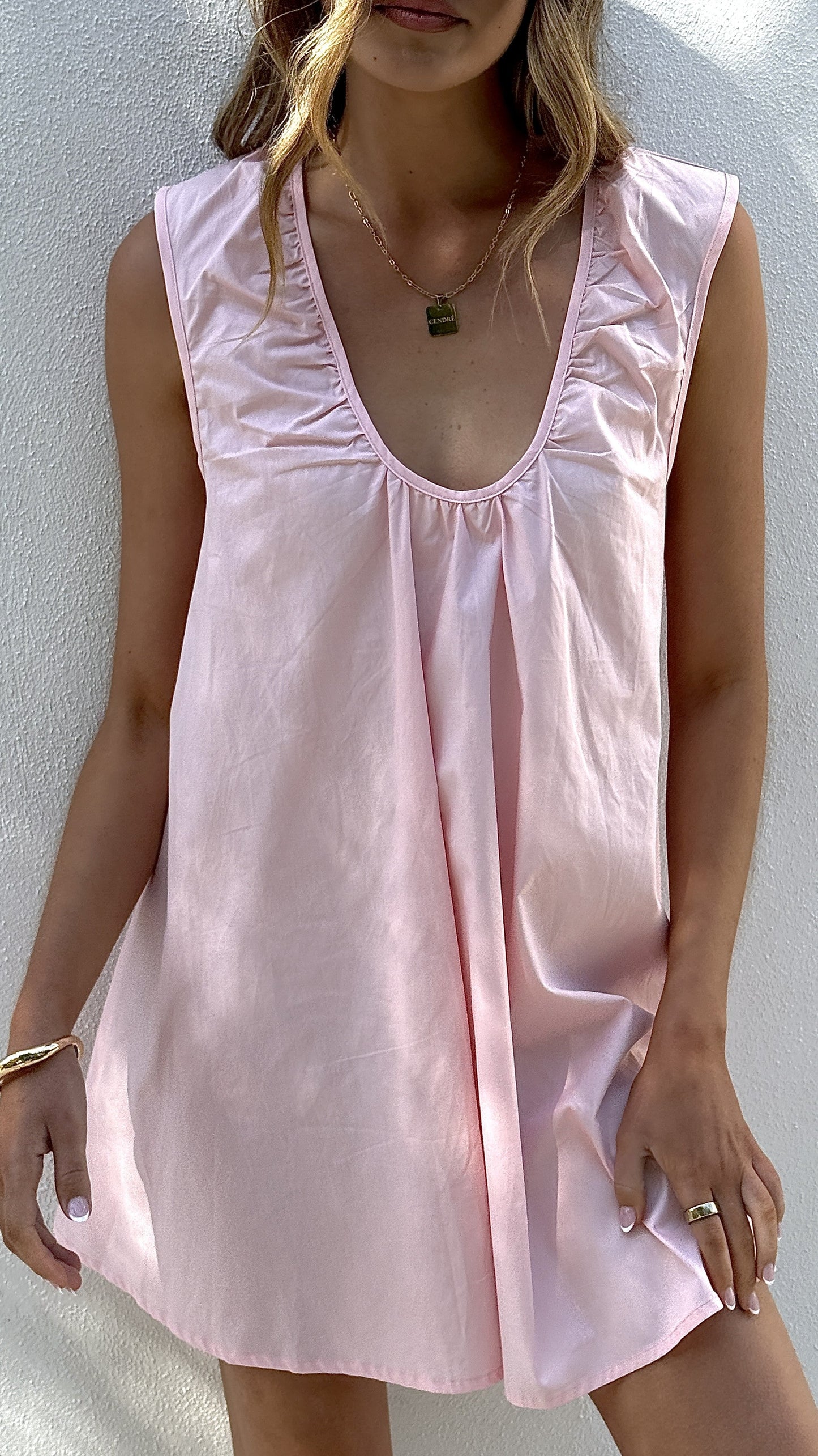 Vanessa Oversized Mini Dress - Pink
