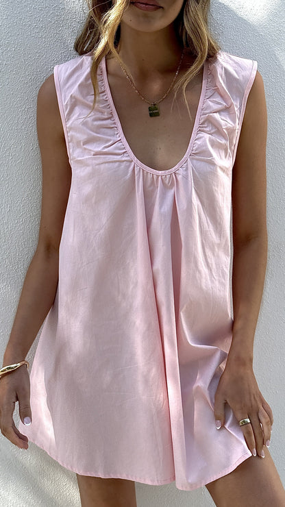 Vanessa Oversized Mini Dress - Pink