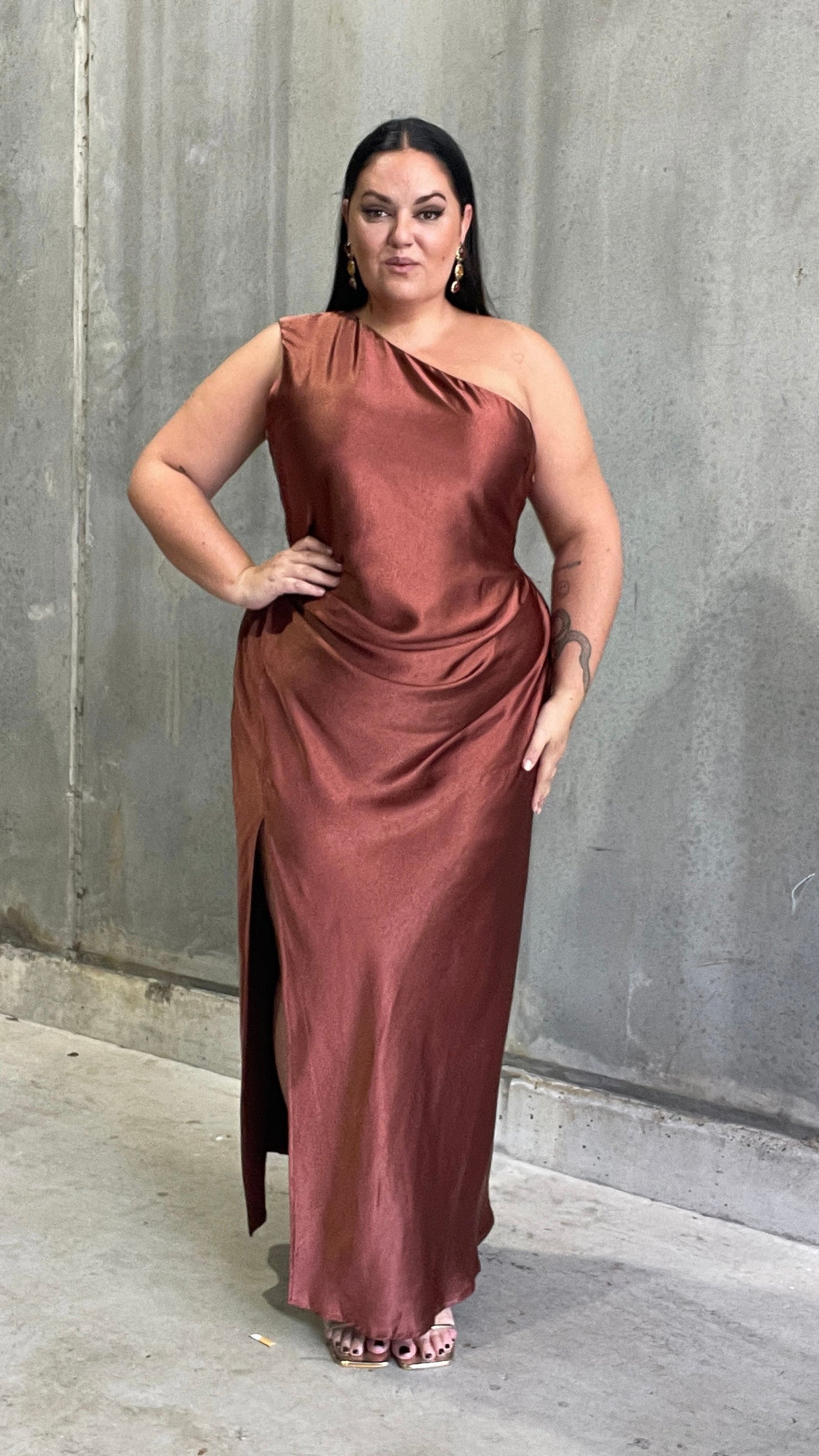 Victoria Maxi Dress - Rust