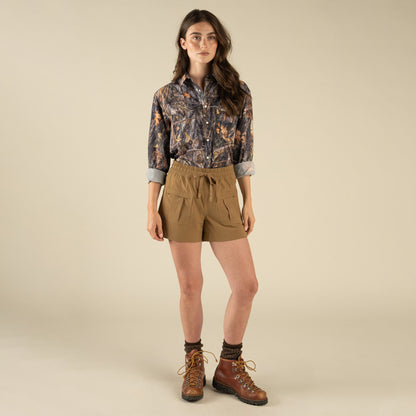 The Solaya Performance Short - Saddlebrush Brown