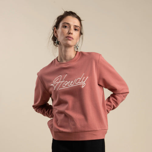 Howdy Women's Sweatshirt - Dusty Mauve