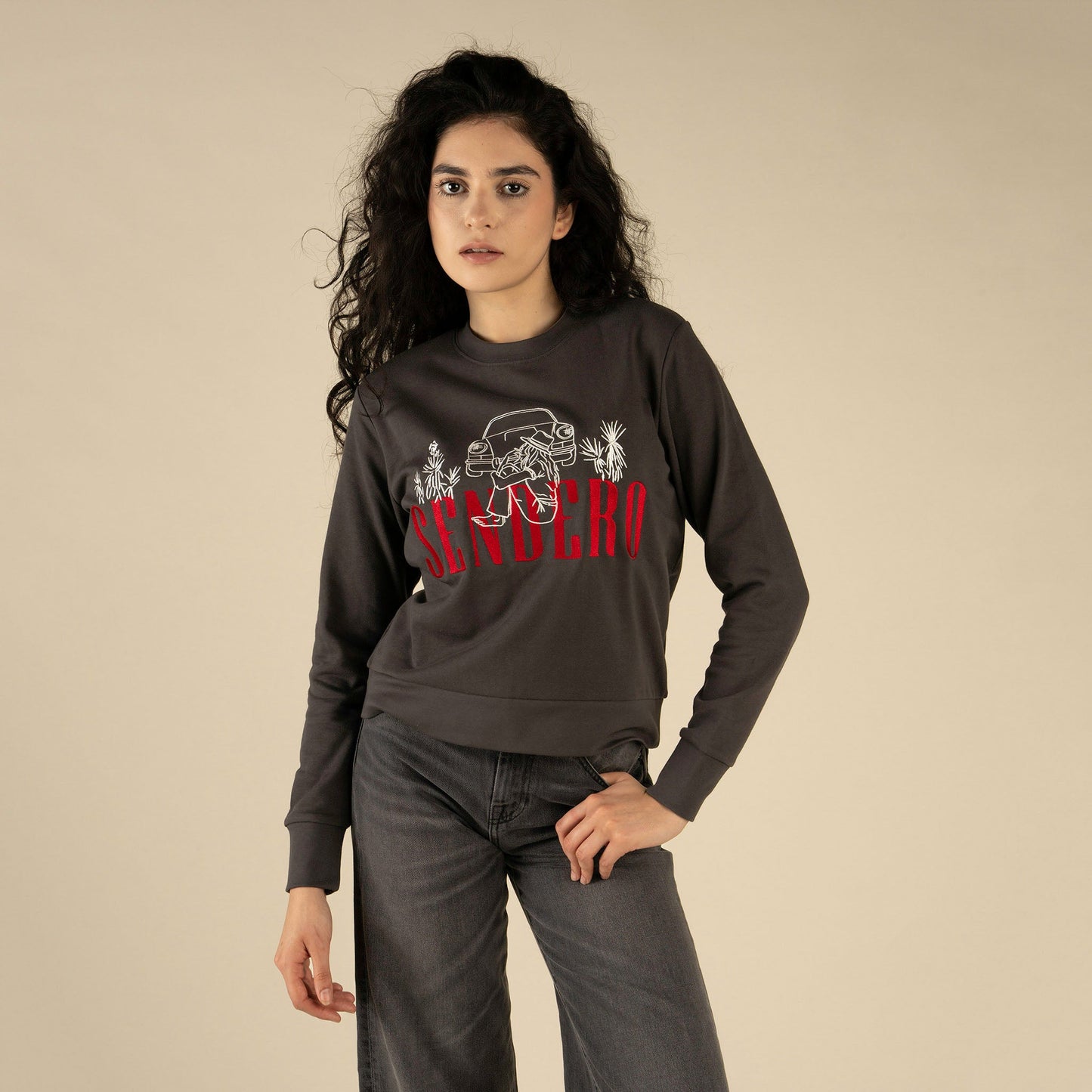 Desert Drifter Women's Sweatshirt - Vintage Black