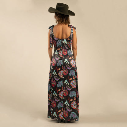 Camellia Tie Dress - Electric Desert