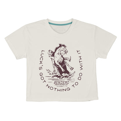 No Luck Women's Boxy Tee - Vintage White