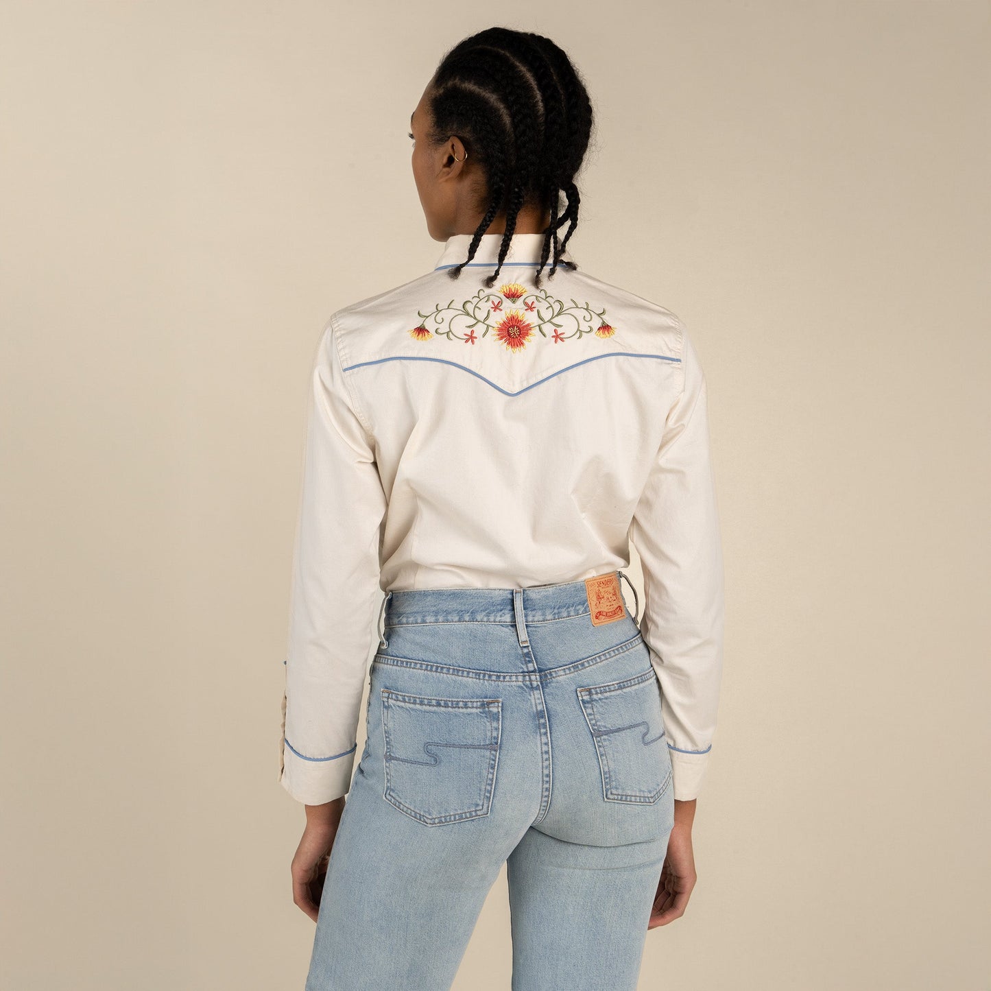 The Betsy Western Shirt - Cream