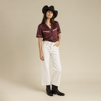 Cheyenne Western Blouse - Zinfandel
