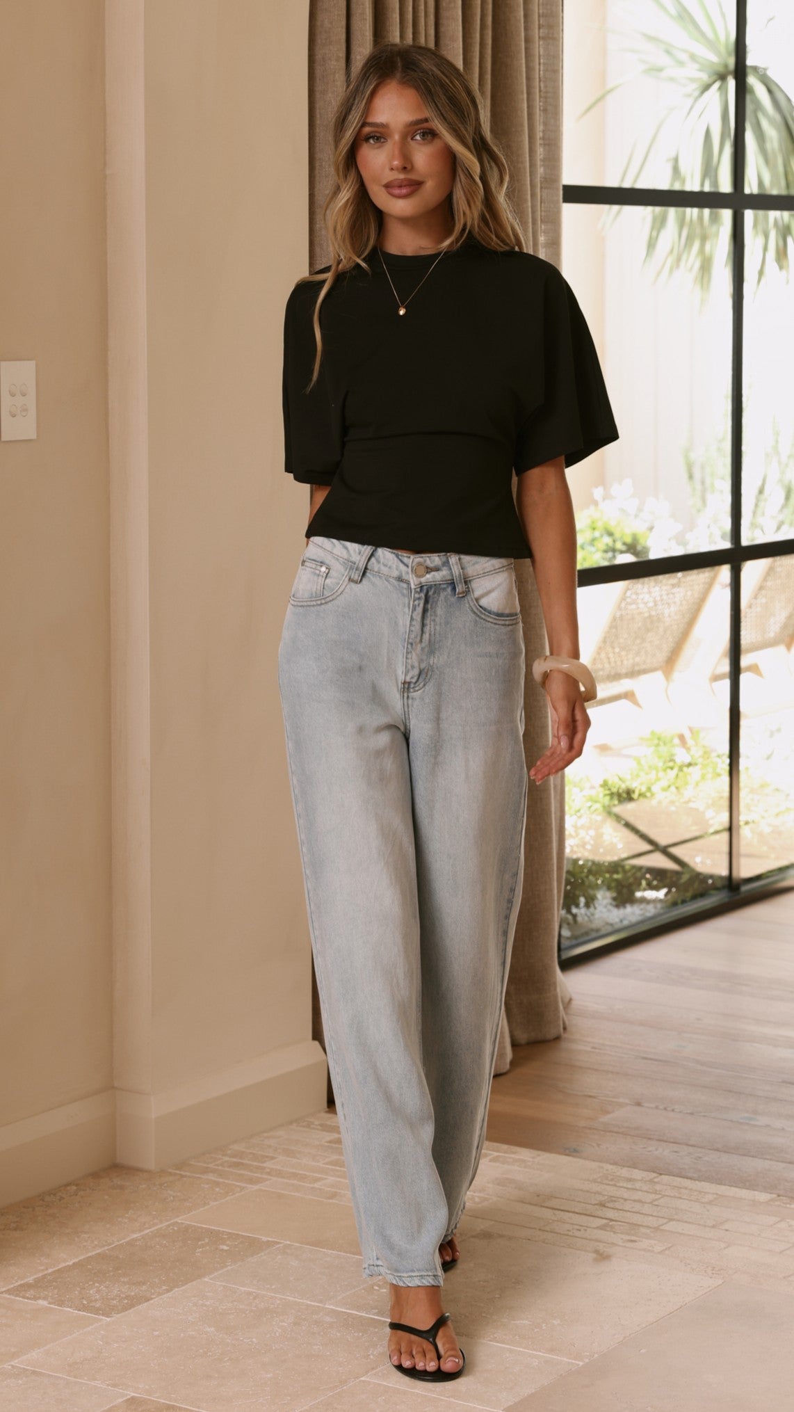 Tarah Straight Leg Jeans - Light Blue Denim