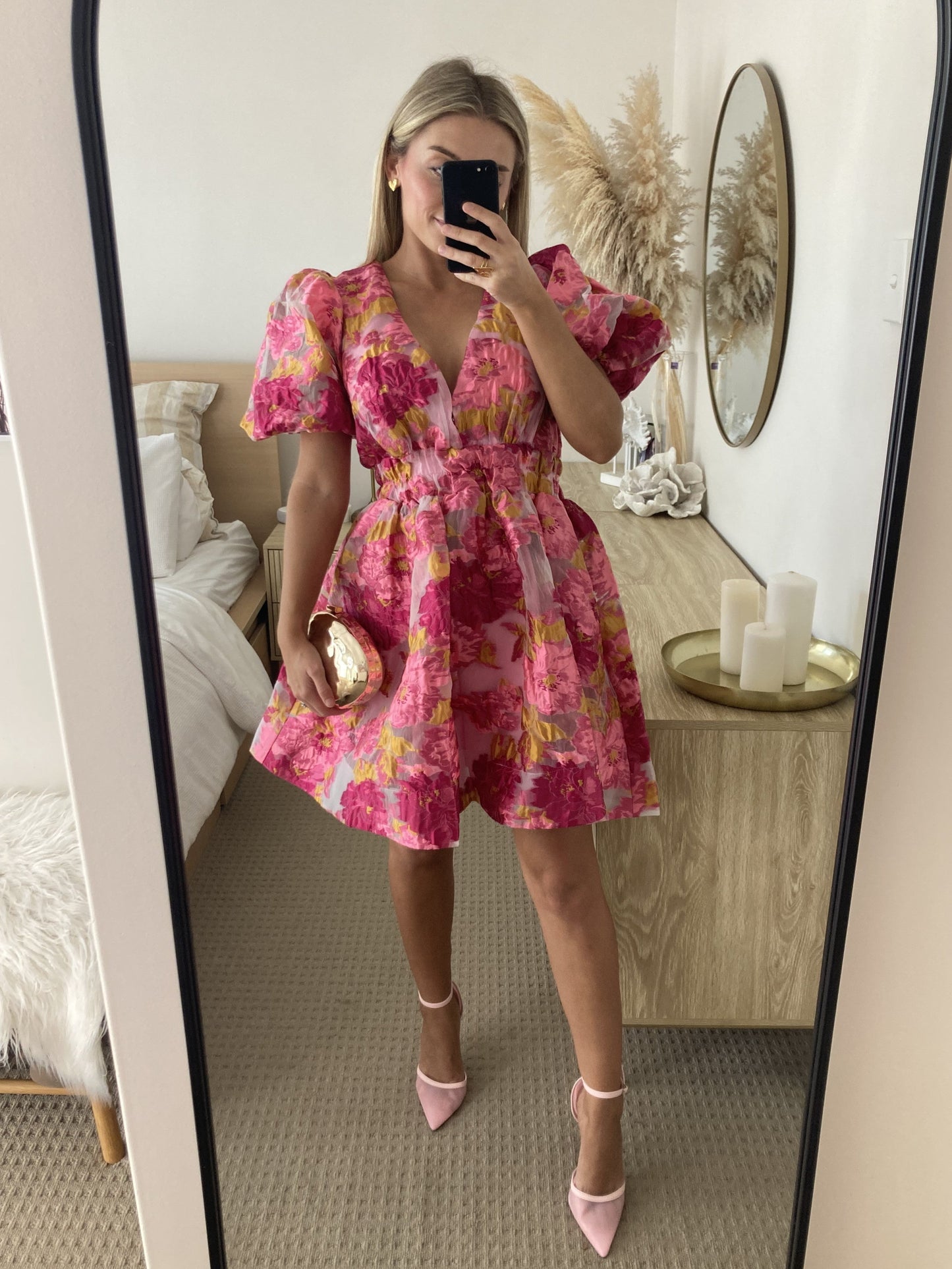 Abel Mini Dress - Pink