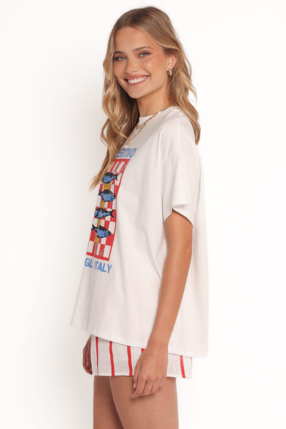 Aperitivo Tee Set - White Red Aperitivo